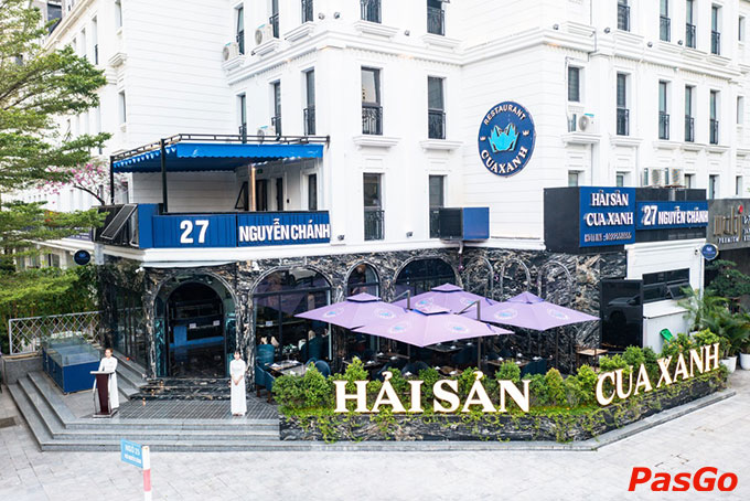 Nhà hàng Hải Sản Cua Xanh tọa lạc tại Số SH37, ô đất B4, khu đô thị Nam Trung Yên, 27 Nguyễn Chánh, Phường Trung Hòa, Quận Cầu Giấy