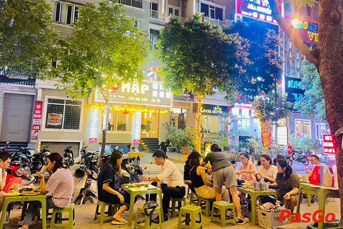 Nhà hàng Ốc Mập Sài Gòn tọa lạc tại A38 Ô 17 Khu A ĐTM Geleximco An Khánh, H. Hoài Đức