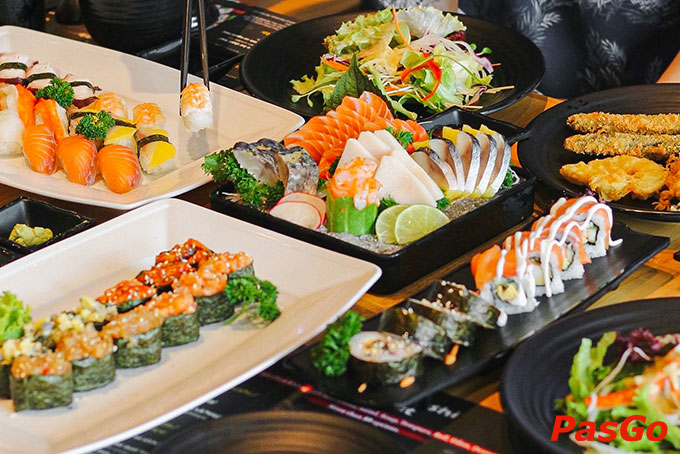 Sushi in Sushi sở hữu thực đơn buffet đa dạng món ăn đặc trưng của ẩm thực Nhật Bản