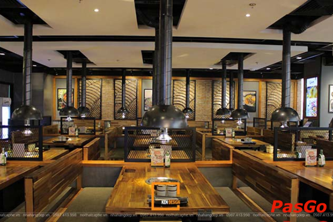 Không gian phong cách Hàn Quốc hiện đại tại nhà hàng ở An Giang