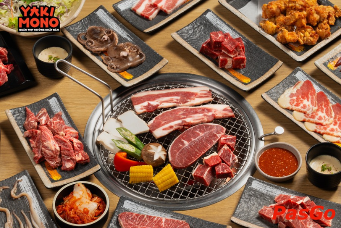 Bàn buffet nướng phong cách Nhật tại Yakimono