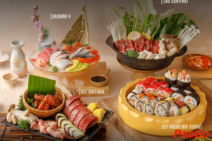 Set menu thượng hạng tại Asachi Yakiniku 