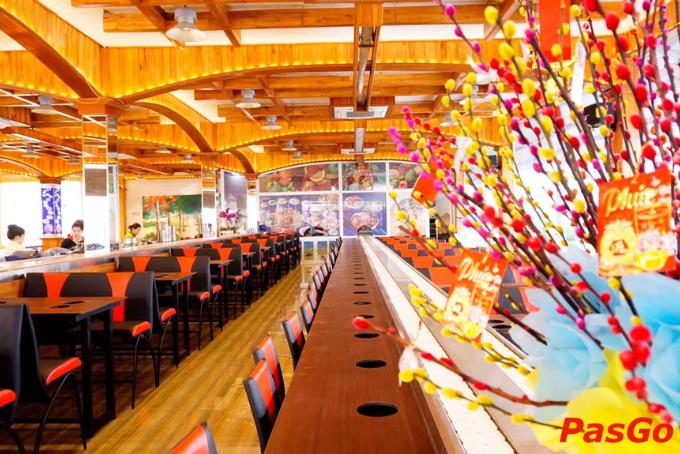 Không gian rộng rãi, hiện đại tại quán ăn ngon Châu Đốc Vạn Hương Mai Buffet