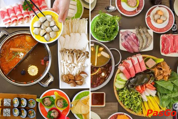 Topping lẩu đa dạng, bắt mắt tại quán ăn ngon Châu Đốc Vạn Hương Mai