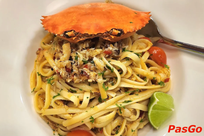 Mì Ý sốt cua hấp dẫn tại Passata Bistro