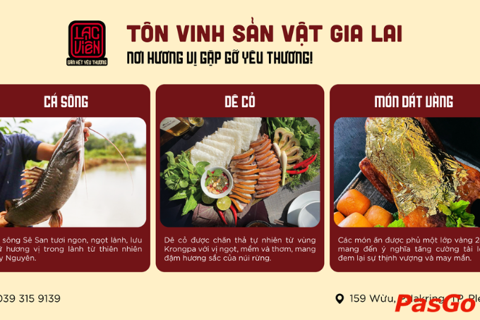 Món ngon từ sản vật Gia Lai tại nhà hàng Lạc Viên Pleiku