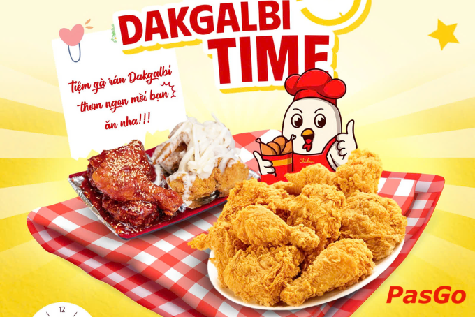 Gà rán kiểu Hàn hấp dẫn tại tiệm gà Dakgalbi