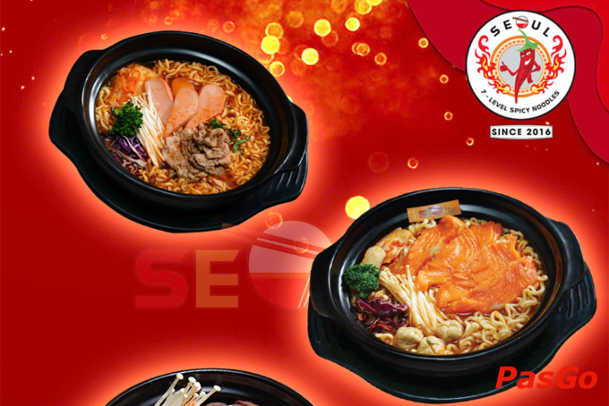 Menu mì cay đa dạng tại quán ngon Đông Hà
