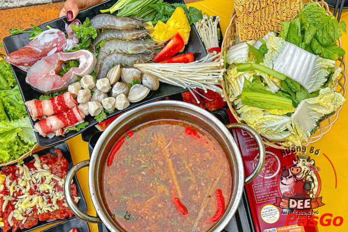 Combo lẩu lẩu Thái tại Nướng Bơ Dee - quán lẩu ngon ở Đông Hà Quảng Trị.