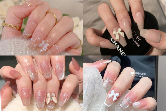 Bộ 24 móng tay giả đính đá mẫu mới Én nail đẹp [R381-420] - Chăm sóc móng |  TheFaceHolic.com