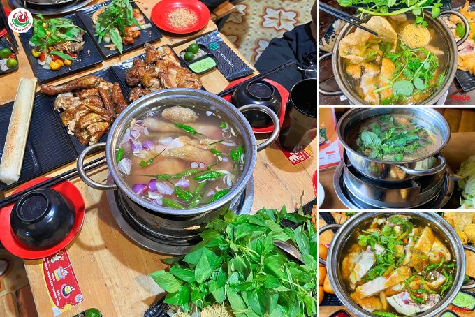 Menu lẩu gà ớt hiểm nhiều loại lẩu
