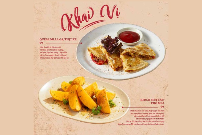 Sườn Mười menu khai vị