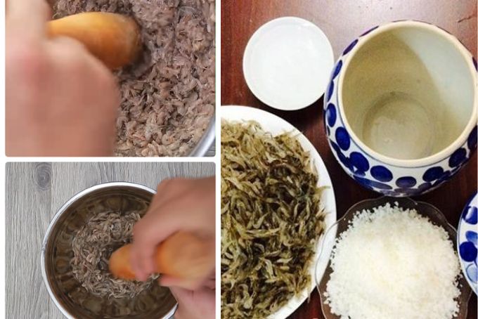 xay nhỏ và trộn hỗn hợp