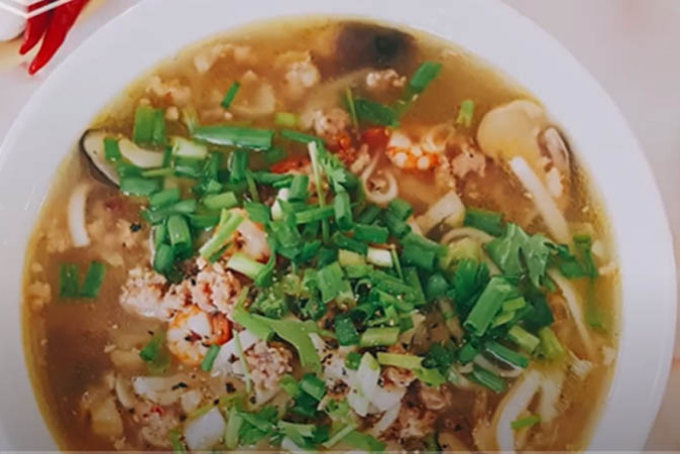 thành phẩm bánh canh tôm thịt