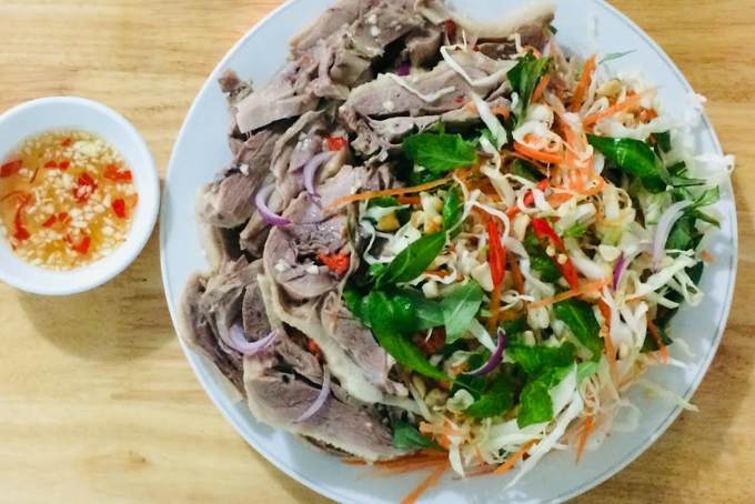 thành phẩm gỏi vịt bắp cải