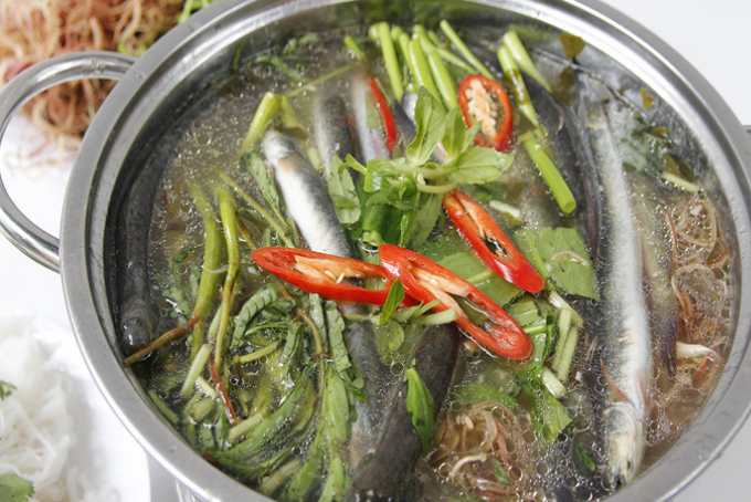thành phẩm lẩu cá kèo lá giang