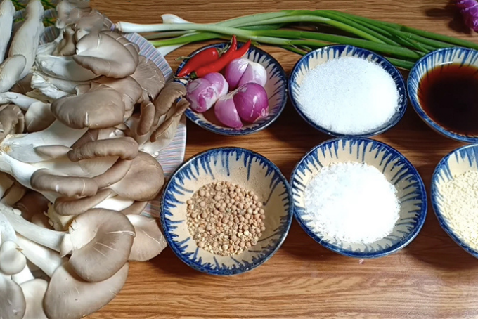 nguyên liệu làm nấm bào ngư kho tiêu
