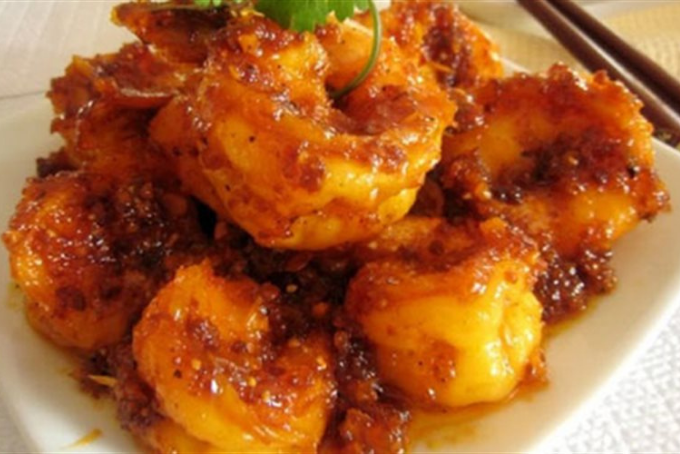 thành phẩm món tôm kho tàu